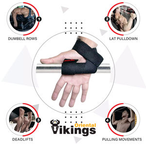 Sangles de levage en coton dynamophilie personnalisées de haute qualité avec rembourrage et impression en silicone pour une adhérence extrême - Product Image 6