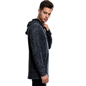 Venta al por mayor sudaderas ligeras sudaderas con capucha de gran tamaño Acid Wash - Product Image 4