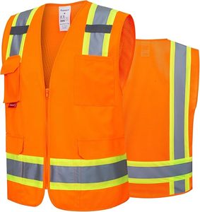 Chaleco de Seguridad Reflectante de Alta Visibilidad para Hombres y Mujeres, Chaleco de Trabajo de Alta Visibilidad para Construcción - Product Image 1