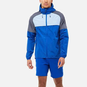 Custom Windbreaker Summer Men's <b>Short</b> Set Two Pieces Hoodie <b>Jacket</b> and <b>Shorts</b> Set Nylon Windbreaker Tracksuits - Product Image 1