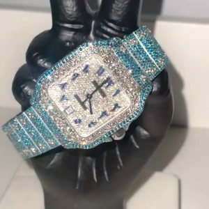 นาฬิกาเพชรคุณภาพสูงแบบใหม่ล่าสุดสำหรับผู้ชาย เพชร VVS ดีไซน์หรูหราทันสมัย ของขวัญเครื่องประดับแฟชั่นสุดฮิปฮอป - Product Image 2