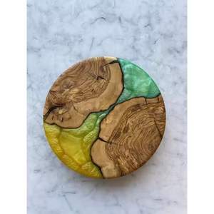 Serveur Susan paresseux en bois conçu par craquement écologique Tailles précises Résine remplie de deux couleurs Haute norme à vendre - Product Image 1