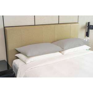 Taie d'oreiller de luxe grise en polycoton pour hôtel, 50x70cm, simple, douce, respirante, pour la maison, forme rectangulaire, motif uni, tissée - Product Image 3