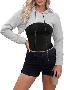 2025 Sudadera con capucha corta personalizada para mujer Ropa de calle premium y ropa deportiva Tops perfectos para marcas de marca privada Boutiques y pedidos a granel - Product Image 3