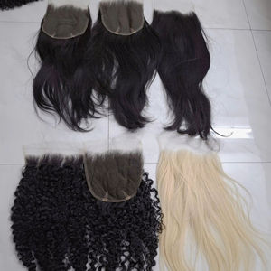 Haute qualité 100% vierge vietnamienne Extensions de cheveux Machine Double trame rebond 8x8 HD dentelle fermetures Vietnam toutes les couleurs - Product Image 1