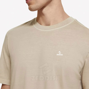 Camiseta de algodón 100% para hombre Patrón sólido antiarrugas único Tejido de punto de alta calidad Mejor precio Venta en línea - Product Image 3