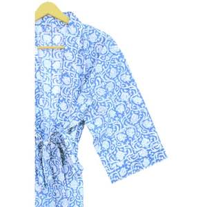 ชุดกิโมโนลายดอกไม้ของผู้หญิงมาใหม่, ชุดผ้าฝ้าย100% ชุดนอนชุดกลางคืนสำหรับอาบน้ำฤดูร้อน - Product Image 3