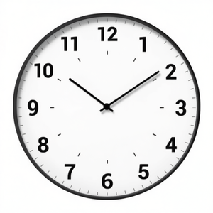 Reloj de Pared RAC1003 de 25 cm con Números Blancos y Plateados - Product Image 2