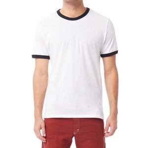 Demi-manches coton anneau T-Shirt Style Vintage 100% coton respirant grande taille col rond conception vierge hommes T-Shirts - Product Image 1