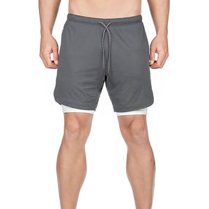 Pantalones Cortos Deportivos de Compresión de Doble Capa para Gimnasio, Calidad Superior, Fabricación Profesional, Cintura con Cordón Ajustable - Product Image 1