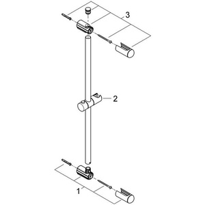 For Grohe Euphoria <b>Shower</b> Rail 600Mm Chrome-<b>Shower</b> Room <b>Accessories</b> - Product Image 6
