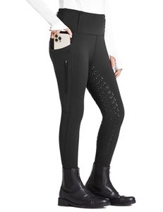 Pantalones de equitación SILUO personalizados de alta calidad para niñas, de cintura alta, elásticos en cuatro direcciones, antideslizantes, con MOQ bajo. - Product Image 1
