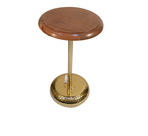 โต๊ะคอนโซลด้านข้างทำจากไม้ท็อปโลหะสีทองพร้อมฐานไม้โต๊ะส่วนกลางสุดหรูสำหรับตกแต่งบ้านโรงแรมเฟอร์นิเจอร์ดีไซน์ใหม่ - Product Image 3