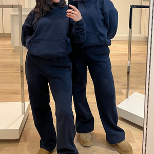 Conjunto Deportivo SUMROOS para Mujer, Talla Grande, Negro, de Algodón y Felpa, con Capucha y Logotipo Frontal, Moderno, para Invierno - Product Image 6