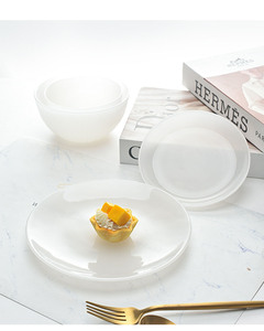 Assiette et bol en verre coloré style fumée différentes tailles pour dîner mariage et événements pour salade <span class=keywords><strong>sushi</strong></span> - Product Image 4