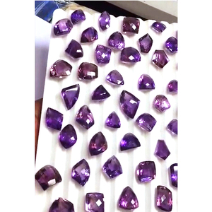 พลอยอเมทิสต์ธรรมชาติขนาด15มม. ถึง22มม. จำนวน79ชิ้นกำไลแฟนซี638ซม. ของ iroc พลอยคาเทล่าแบบหลวมตัด $154สำหรับทุกคน - Product Image 5