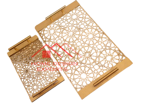 Último diseño Forma redonda Diseño árabe Bandeja de servicio de metal Oriente Medio Venta caliente Bandeja de metal para el hogar Hotel y restaurantes - Product Image 4