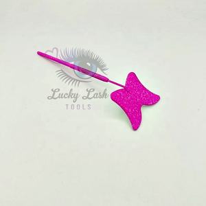 Miroir à cils en acier inoxydable en forme de papillon avec étiquette personnalisée, accessoire de maquillage de salon, outil de vérification des extensions de cils - Product Image 2