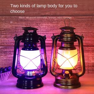 Lampe <span class=keywords><strong>de</strong></span> table en métal portable rechargeable, lanterne rétro en forme <span class=keywords><strong>de</strong></span> cheval, rassemblement en plein air et événements dans les campings ou sur les bords <span class=keywords><strong>de</strong></span> <span class=keywords><strong>mer</strong></span> - Product Image 4