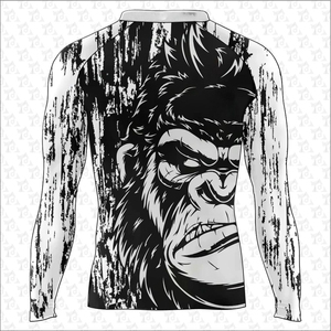 Los hombres de manga larga usan protectores de erupción MMA de alta calidad a la venta Diseño de sublimación personalizado Adultos Fitness Rash Guard OEM. - Product Image 2