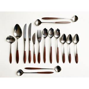 Ensemble de 5 couverts fourchette cuillère couteau lave-vaisselle ensemble de couverts en acier inoxydable manche fini de qualité supérieure pour les cadeaux de mariage - Product Image 4