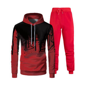 OEM/ODM sudaderas con capucha personalizadas y conjuntos de Jogger logotipo sólido Sudadera con capucha chándal de algodón de peso pesado - Product Image 6