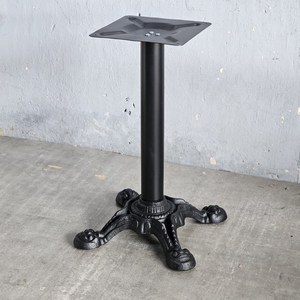 Cast Iron Square Traditional Durable Restaurant <b>Table</b> Base with 4 Prongs CHBCF008 - Product Image 2