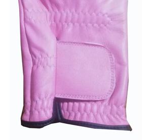 Guante de golf suave de cuero Cabretta para mano izquierda y derecha, informal y deportivo, rayas rosas, Impresión de logotipo personalizado, muñeca, uso diario - Product Image 4