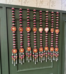 Eid Holi พวงมาลัยดอกกุหลาบดอกโบตั๋นสำหรับตกแต่งงานปาร์ตี้พวงมาลัยตกแต่งงานแต่งงานฉากหลังเวทีฮาลดี้สีสันสดใสใหม่แขวนผนังบ้าน - Product Image 2