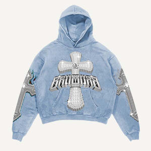 Clothing Manufacturer Unisex Streetwear 3d Puff Print Hoodies Heavyweight Oversized Pullover Breathable Puff Printing Hoodies - Product Image 3