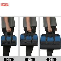 14 ''17'' 20 ''Sac de fitness carré en PU étanche multi-poches pochette d'organisation d'outils 30% plus de capacité nouvelle Solution de stockage d'outils