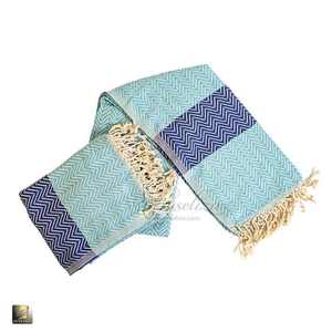 Serviette de plage turque Smart Weave haute Gsm respirant résistant au sable conception rayée pli Compact écologique zéro torsion valeur supérieure - Product Image 4