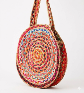 Bolsos de Hombro de Yute Trenzado Estilo Moderno para Mujer, Ecológicos, Casuales, para la Vida Diaria, con Cierre Abierto y Doble Asa - Product Image 2