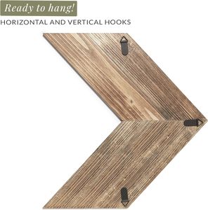 Décoration murale de flèche en bois de ferme rustique-Ensemble de 3 flèches décoratives en bois-Décoration intérieure 13.25x12.5 (chaque flèche) - Product Image 6