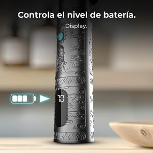 Tondeuse multifonction professionnelle pour corps et nez, longue autonomie, peignes réglables, coupe précise avec base de rangement et écran d'affichage - Product Image 2