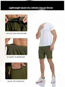 Pantalones cortos personalizados baratos de poliéster con cordón interior para hombre, pantalones de chándal, ropa deportiva para hombre, ropa deportiva para gimnasio, pantalones cortos - Product Image 3