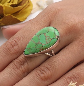 925 Stamped High Quality Designer Wedding Gift Jewelry <b>Ring</b> 925 Sterling Silver Handmade Natural Gemstone Turquoise <b>Spinner</b> <b>Ring</b> - Product Image 4