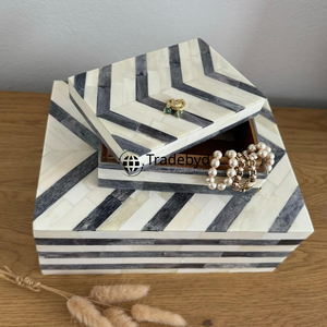Stylish Bone Inlay <b>Box</b> for Jewelry and <b>Keepsakes</b> Handmade Decor Organizer for Gifting Tradebyd - Product Image 1