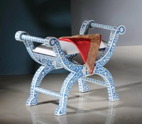 Tabourets et poufs de console d'incrustation d'os