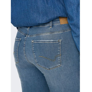 Pantalones vaqueros elásticos transpirables de cintura alta con logotipo personalizado 2025, pantalones vaqueros informales ajustados con técnica de estampado de cintura baja para mujer de talla grande a granel - Product Image 6