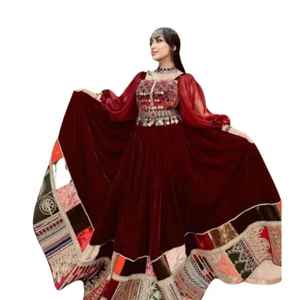 Robe afghane traditionnelle respirante longue robe afghane pachtoune Maxi robes Pathani femmes Kaboul Nuristan Tribal Kuchi porter - Product Image 1