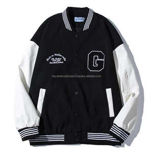 Chaqueta de Chenille bordada para hombre, Mangas de cuero de cuerpo de lana 100%, diseño personalizado, cálido - Product Image 6