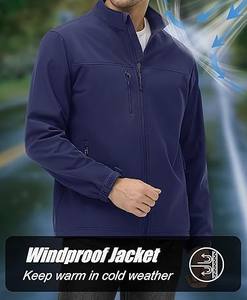 Chaqueta con capucha de invierno de poliéster de concha suave ecológica personalizada para hombre, impermeable, a prueba de viento, transpirable, para montañismo - Product Image 2