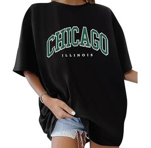 Camiseta de Lona Extra Grande Ecológica con Logotipo Personalizado para Mujer, Proveedor Mayorista de Camisetas de Algodón OEM para Conjuntos de Ropa Urbana - Product Image 1