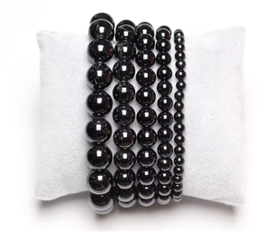 Pulsera facetada de turmalina negra Natural para hombre y mujer, de 8mm, mejor calidad, gran oferta - Product Image 3