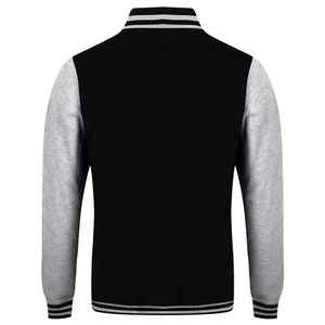 Men's Full Zipper Baseball Varsity Bomber Jacket Street Wear with Leather Sleeve and Windbreaker CollegeBaseballjacket for men - Product Image 2