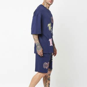 Superior Quality Low Price Summer Wear <b>Men</b> <b>T</b>-<b>shirt</b> & <b>Shorts</b> <b>Set</b> Branded Logo Print Pakistan Manufacturer <b>T</b>-<b>shirt</b> & <b>Shorts</b> <b>Set</b> - Product Image 3