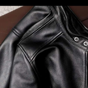 Nouvelle Veste en Cuir Tissé Respirant pour Homme 2026 – Col Montant à Capuche, Style Vintage, Taille Personnalisée, Vente en Gros - Product Image 5