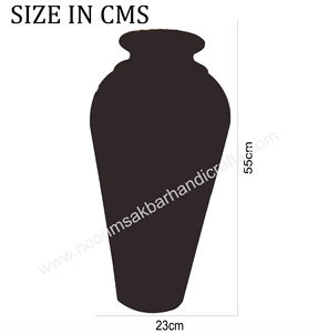 Bulk Rustic Metal <b>Tall</b> Flower Vase with Enamel Print Elegant Floor Vase for Wedding <b>Tables</b> and Home Decor - Product Image 4