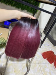 วิกผมบ๊อบแบบมีลูกไม้ด้านหน้าวิกผมบ๊อบวิกผมแท้วิกผมบ๊อบสั้น1B/27 - Product Image 4